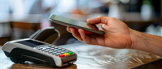 Contactless smartphone payment on terminal...