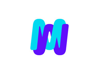 creative mw letter logo