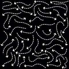  Hand drawn thin line arrows set. Arrow icon. Doodle arrow. Collection different arrows sign. Many vector curvy and wavy arrows. White hand drawn doodle arrow set .