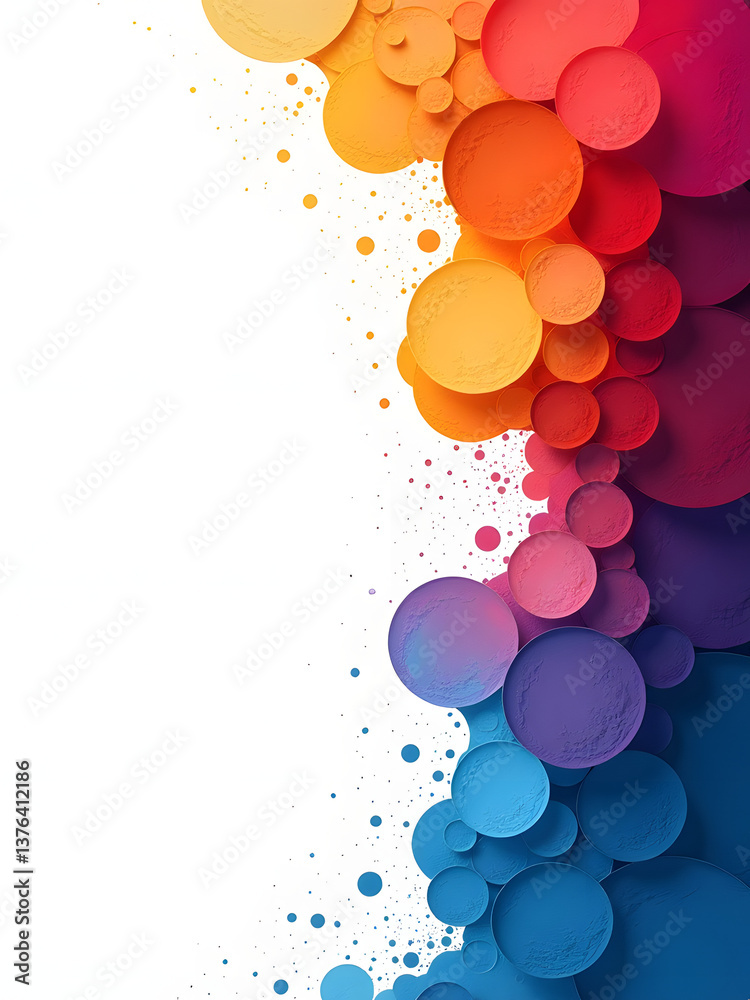 Aufkleber A Vibrant Abstract Background Adds An Artistic Touch To Various Mediums And Designs With Its Unique Color Palette And Text