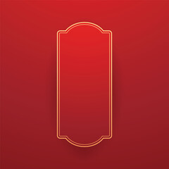 Happy Chinese new year 2026. Chinese new year banner with circle for show product. Greeting card. China frame with lantern on red background.