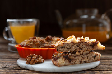 Homemade oat cake (no fat, no dairy, no eggs, sugar free)