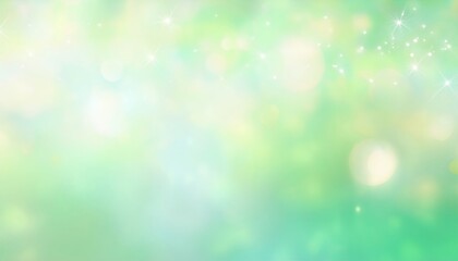 Luminous green yellow bokeh backdrop featuring sparkling stars, generating enchanting ethereal ambiance perfect for festive or imaginative design contexts