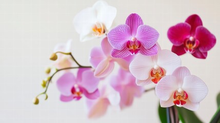 Orchid in Bloom: A close-up shot of exquisite orchids in full bloom, showcasing delicate petals and vibrant colors. This image encapsulates the beauty of nature.