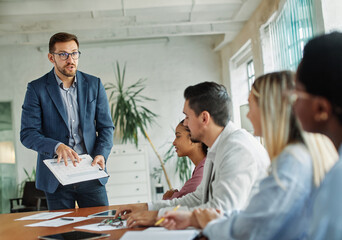 young business people meeting office teamwork group presentation seminar man businessman businesswoman startup project idea student education training