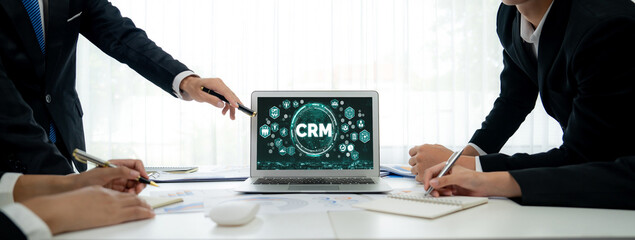 Customer relationship management system on brisk computer for CRM business and enterprise