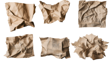 crumpled paper isolated on white