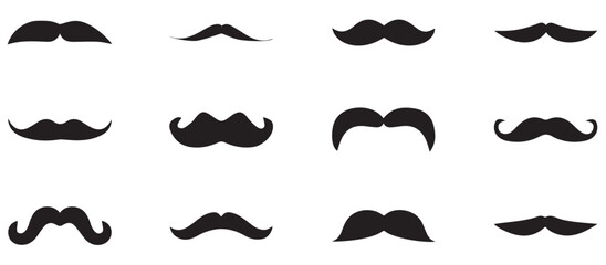 set of mustache. collection of mustaches. set of mustaches. set of mustache vector