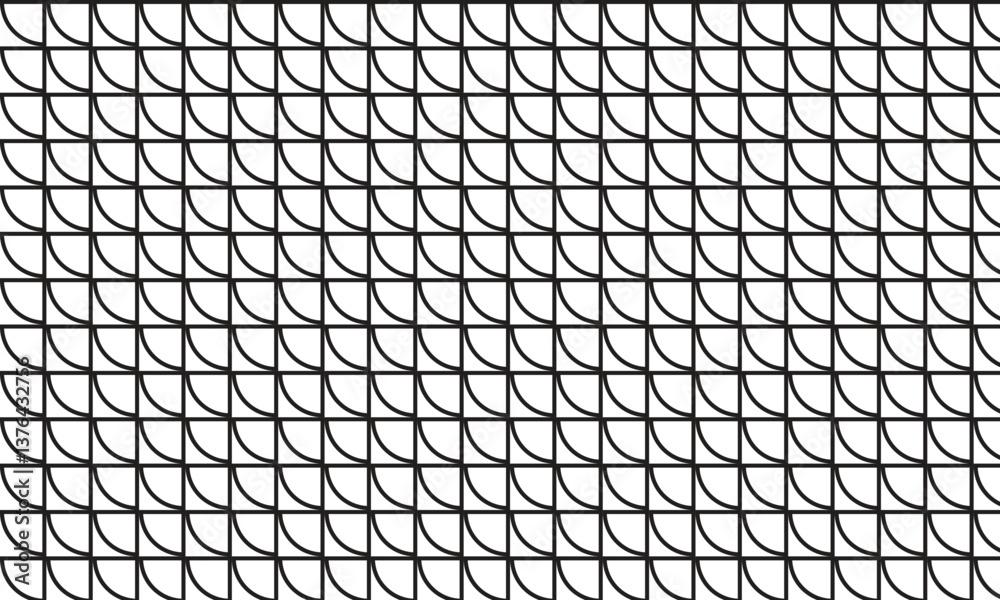 Poster abstract geometric black outline pattern.