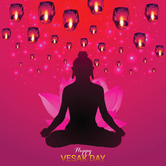 Happy buddha purnima celebration design