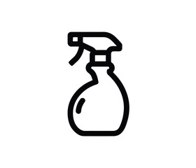 Obraz premium Water Bottle icon. bottle logo Vector Illustration of a Cleaning Spray Bottle.