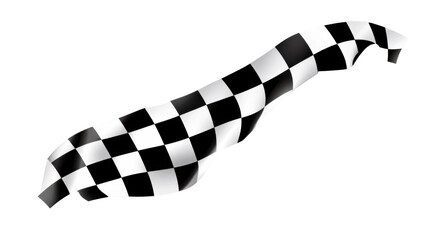Obraz premium checkered flag on white background