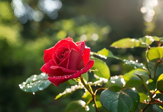 red rose in the garden