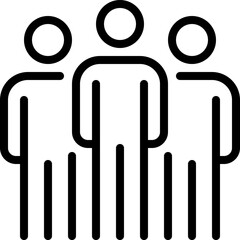 People Team Business Work Group Line Icon, 