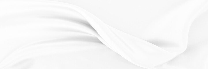 Obraz premium White gray satin texture that is white silver fabric silk panorama background with beautiful soft blur pattern natural.