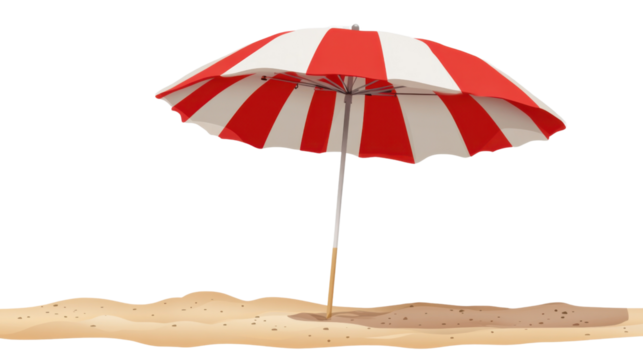 red umbrella and beach chair