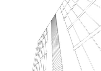 Fototapeta premium 3d rendering of a modern building