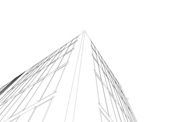 3d rendering of a modern building