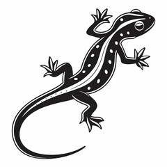 salamander black silhouette icon vector