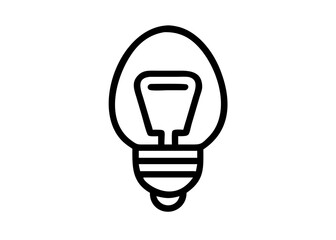 Obraz premium Simple rounded light bulb vector with minimal filament symbolizing modern electric ideas