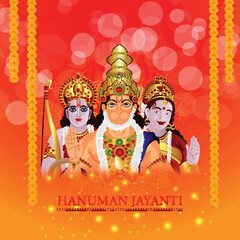 Shri hanuman jayanti indian festival background