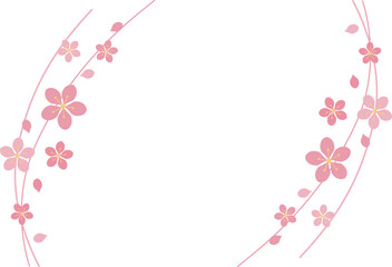 桜のフレーム　ピンク