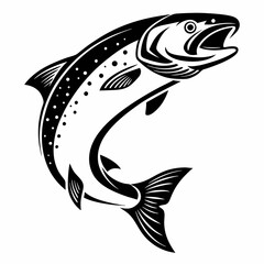 salmon black silhouette icon vector