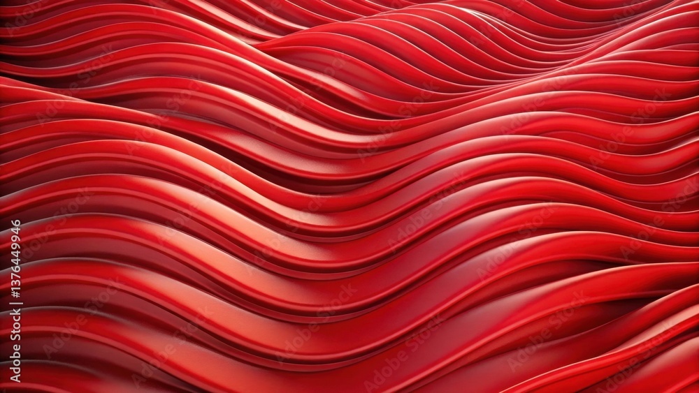 Poster Abstract Red Wave Pattern Elegant, Smooth, and Dynamic Design for Modern Presentations
