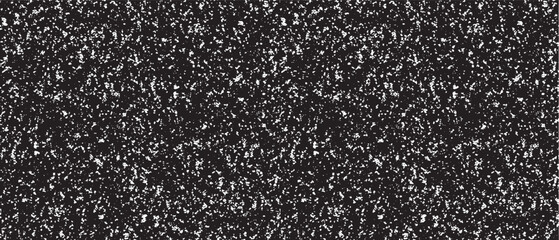 Snow, stars, twinkling lights, rain drops on black background. Abstract vector noise. Small particles of debris and dust. Distressed uneven grunge texture overlay.