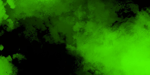 Green grunge old paper texture. Green watercolor ombre leaks and splashes texture on green watercolor paper background. smooth grungy smokey light green colors ink glow. green color powder explosion