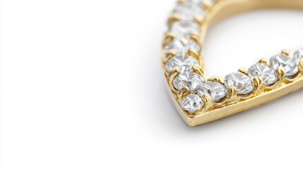 Naklejka premium Elegant golden jewelry with diamond embellishments, showcasing luxury and style