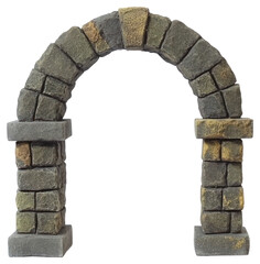 PNG Romanesque arch architecture historical stone.