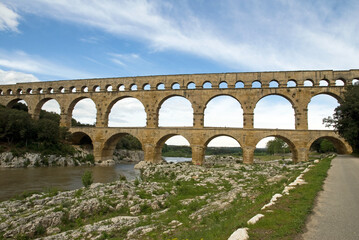Fototapeta premium Pont du Gard, Patrimoine de l'UNESCO, 30, Gard, France