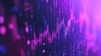 Dynamic Data Visualization: Dive into the world of data with this captivating image featuring an abstract representation of data analysis and information technology.