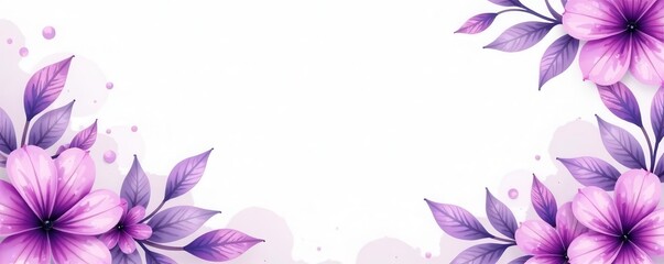 Elegant purple watercolor floral funeral program design, delicate, obituary