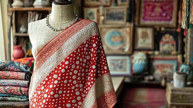 traditional gujarati bandhani saree video indian attire