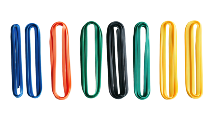 Resistance bands workout routine for strength training at home fitness indoor close-up view health concept