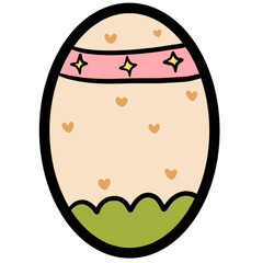 Cute brown Easter eggs