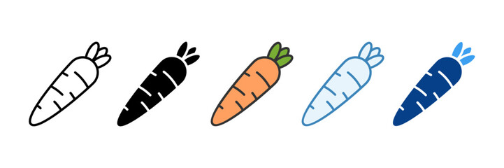 Carrot  Icon Set Multiple Style Collection