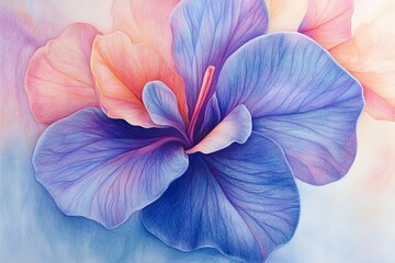 A vibrant illustration showcases a colorful flower with detailed petals