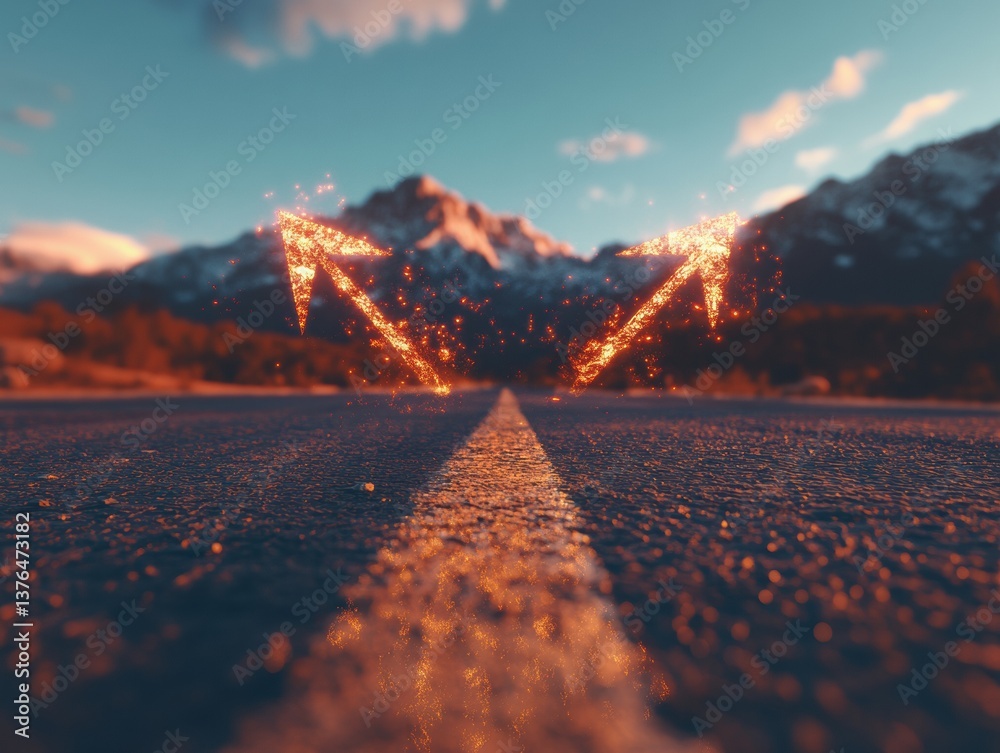 Poster ignite your ambition reach as high as you can day sparks winter motivation with cinematic upward tra