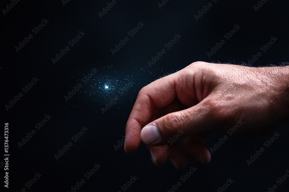 Poster Future Touch Immersive Digital Interaction Reveals Quantum Innovation - Next-Gen AI Technology Visualization for Transformative Business Intelligence