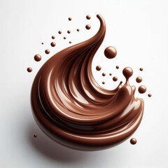 Decadent Chocolate Waves: Rich Liquid Cocoa Pouring Texture