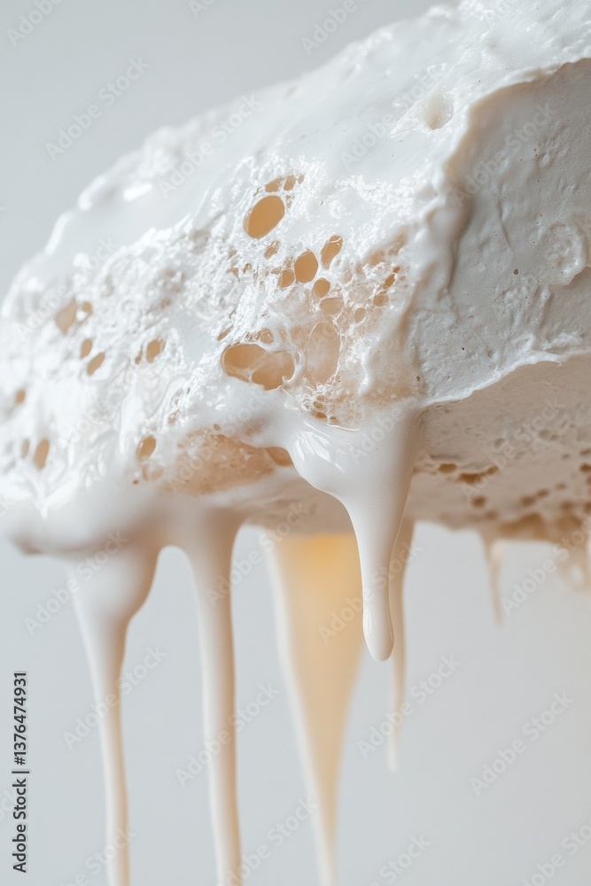 Poster minimalist material exploration viscous liquid texture study - avant-garde design, organic abstracti