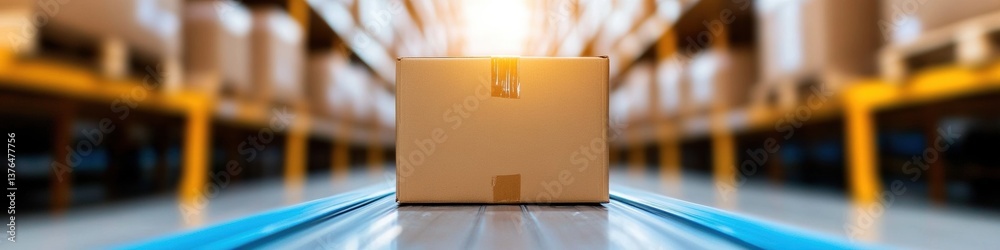 Aufkleber ai-powered logistics revolution smart warehouse automation with hyper-efficient cardboard package tr