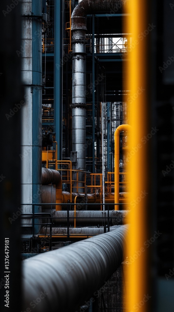 Poster next-gen industrial sustainability high-contrast modular factory architecture showcasing precision e