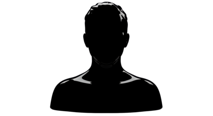 Isolated Silhouette of a Mysterious Figure Person