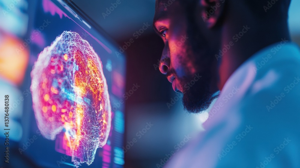Poster Neuro-Digital Frontier AI Brain Mapping and Cognitive Visualization - Cutting-Edge Healthcare Innovation Transforming Medical Technology Insights for Future-Forward Professionals