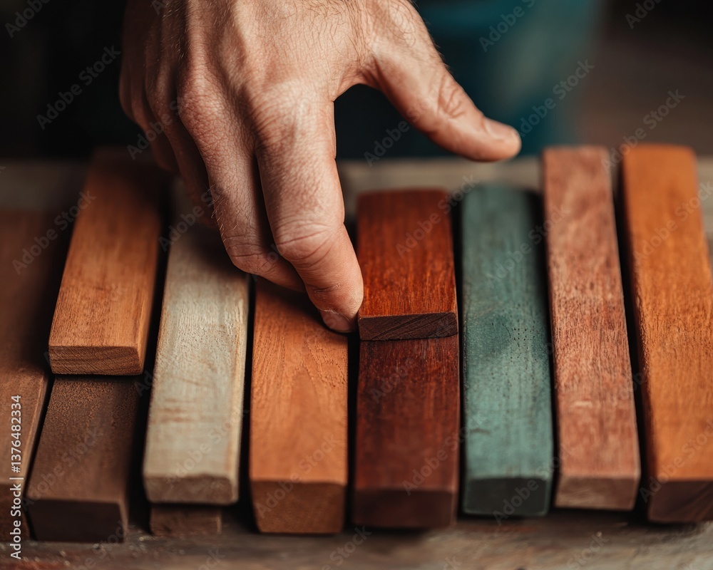 Poster intentional growth strategy minimalist wooden block visualization of progressive business developmen