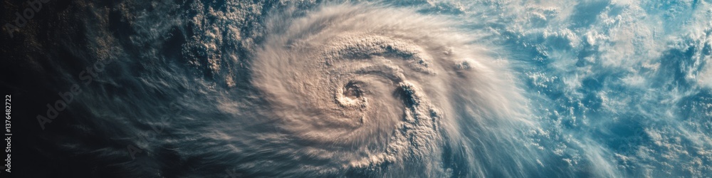 Aufkleber climate crisis visualization advanced satellite imagery of catastrophic hurricane dynamics revealing